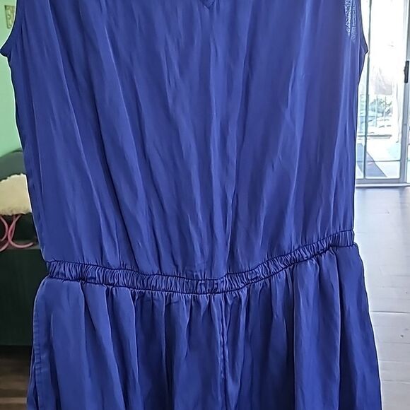 Loft Tie-Back‎ Cinched Waist Romper in Royal Blue Size Small - Picture 7 of 8